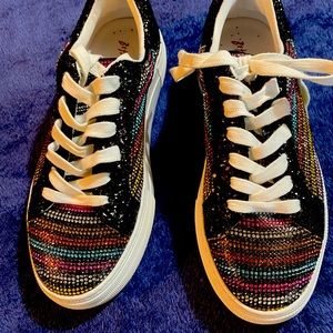 Betsy Johnson Woman’s Sequin Sneakers, Size 7 1/2, New!